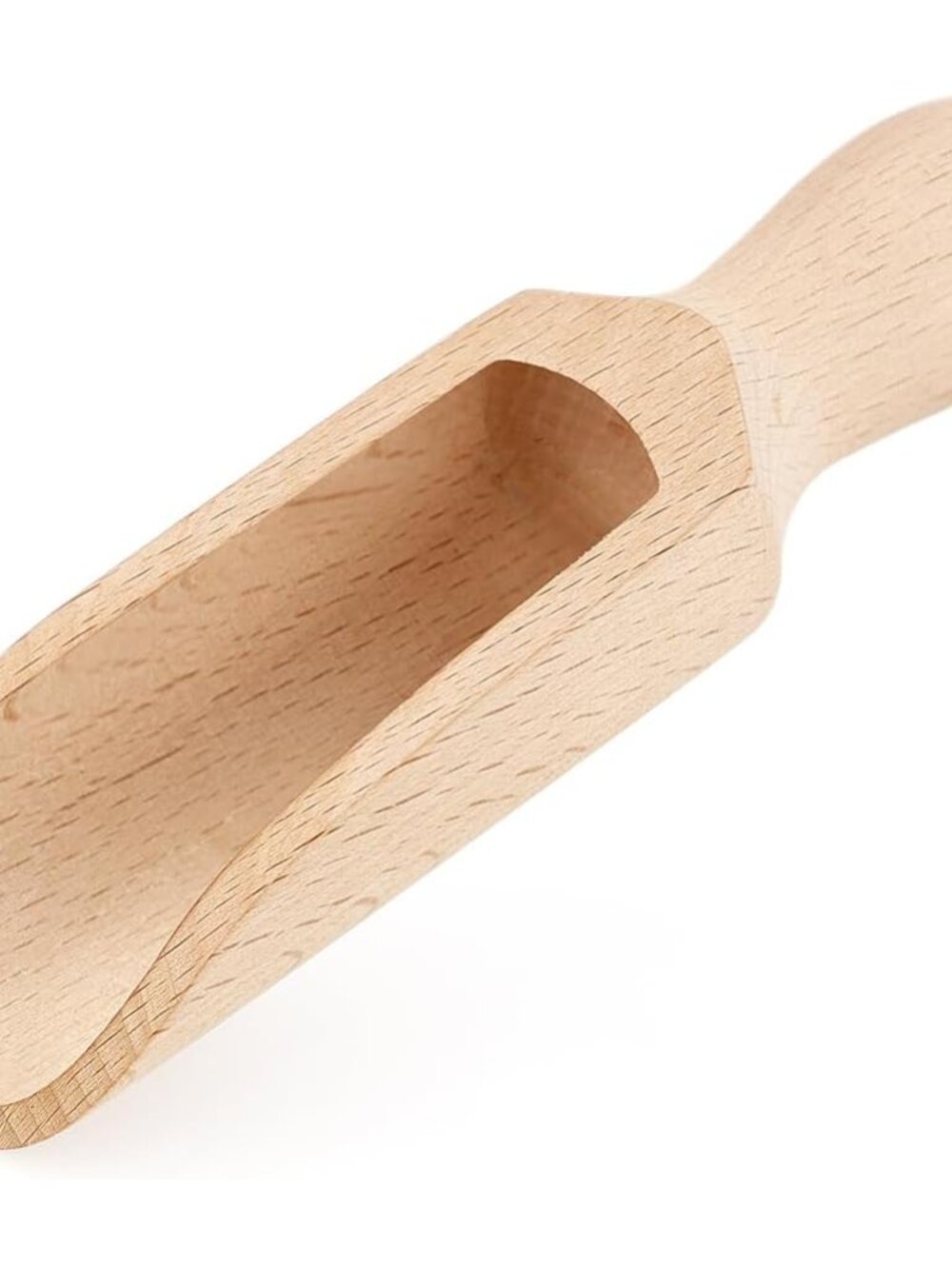 1 Pcs Wooden Spoons, 5.5 In Natural Beech Wood Bath Salt Scoop for Flour, Bath S